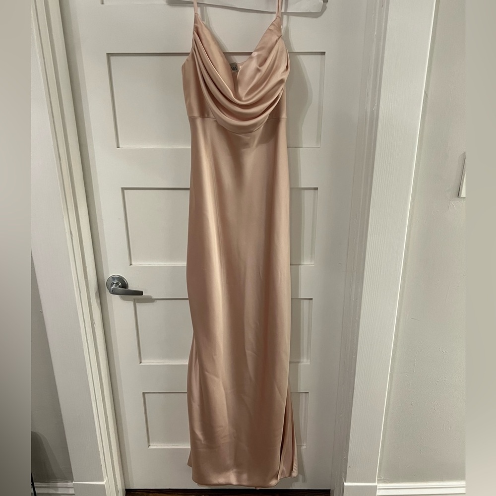 Revelry Blush 705 Satin Bridesmaid Dress